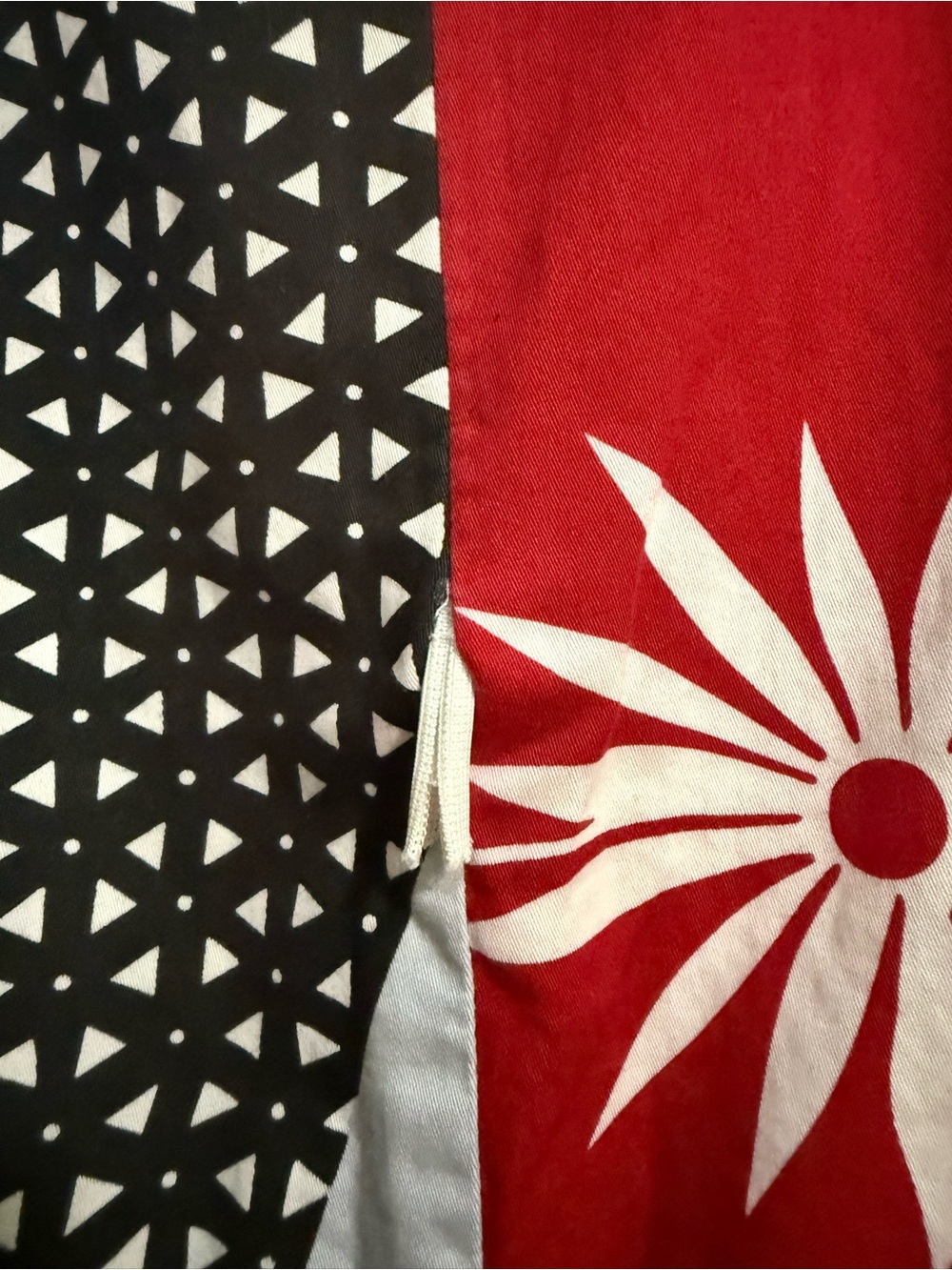 MaxMara Weekend Cotton Pencil Skirt Red Black White Graphic Floral Print - Picture 7 of 8